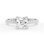 Cora Asscher Cut Lab Grown Diamond 18Kt White Gold Engagement Ring