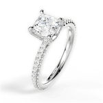 Cora Asscher Cut Lab Grown Diamond Platinum Engagement Ring - View 4