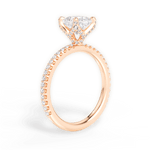 Cora Cushion Cut Lab Grown Diamond 18Kt Rose Gold Engagement Ring - View 2