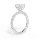 Cora Cushion Cut Lab Grown Diamond 14Kt White Gold Engagement Ring - View 3