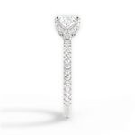 Cora Cushion Cut Lab Grown Diamond Platinum Engagement Ring - View 2