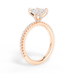 Cora Emerald Cut Lab Grown Diamond 18Kt Rose Gold Engagement Ring - View 4