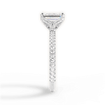 Cora Emerald Cut Lab Grown Diamond 14Kt White Gold Engagement Ring - View 4