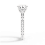 Cora Oval Cut Lab Grown Diamond Platinum Engagement Ring - View 4