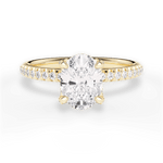 Cora Oval Cut Lab Grown Diamond 18Kt Yellow Gold Engagement Ring