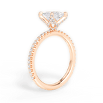 Cora Princess Cut Lab Grown Diamond 18Kt Rose Gold Engagement Ring - View 3