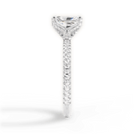 Cora Radiant Cut Lab Grown Diamond Platinum Engagement Ring - View 3