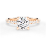 Cora Round Cut Lab Grown Diamond 18Kt Rose Gold Engagement Ring