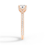 Cora Round Cut Lab Grown Diamond 18Kt Rose Gold Engagement Ring - View 4