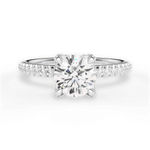 Cora Round Cut Lab Grown Diamond 18Kt White Gold Engagement Ring