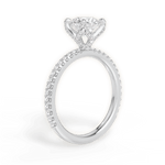 Cora Round Cut Lab Grown Diamond Platinum Engagement Ring - View 3