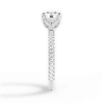 Cora Round Cut Lab Grown Diamond Platinum Engagement Ring - View 2