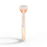 Danielle Asscher Cut Lab Grown Diamond 18Kt Rose Gold Engagement Ring - View 4