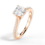 Danielle Asscher Cut Lab Grown Diamond 18Kt Rose Gold Engagement Ring - View 3