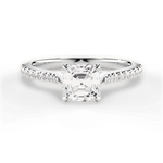 Danielle Asscher Cut Lab Grown Diamond 14Kt White Gold Engagement Ring