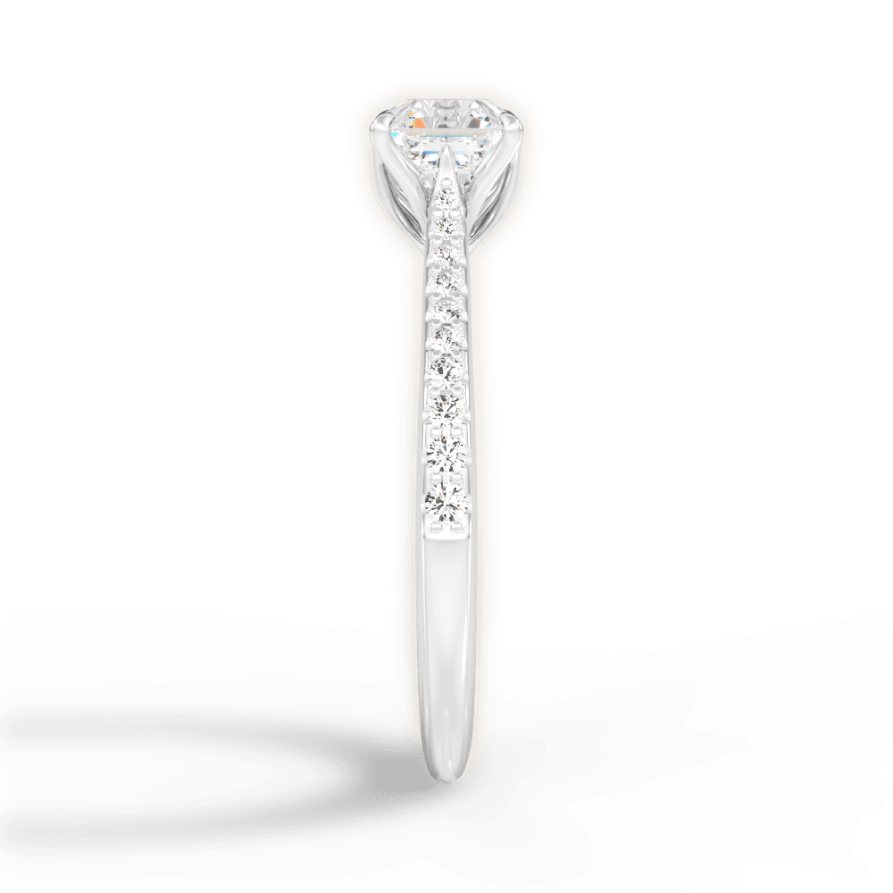 Danielle Asscher Cut Lab Grown Diamond Platinum Engagement Ring - View 2