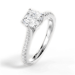 Danielle Asscher Cut Lab Grown Diamond 18Kt White Gold Engagement Ring - View 4