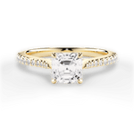 Danielle Asscher Cut Lab Grown Diamond 18Kt Yellow Gold Engagement Ring