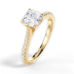 Danielle Asscher Cut Lab Grown Diamond 18Kt Yellow Gold Engagement Ring - View 3