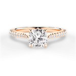 Danielle Cushion Cut Lab Grown Diamond 18Kt Rose Gold Engagement Ring