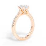 Danielle Cushion Cut Lab Grown Diamond 18Kt Rose Gold Engagement Ring - View 2