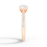 Danielle Cushion Cut Lab Grown Diamond 18Kt Rose Gold Engagement Ring - View 4