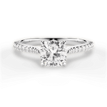 Danielle Cushion Cut Lab Grown Diamond 18Kt White Gold Engagement Ring