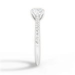Danielle Cushion Cut Lab Grown Diamond 18Kt White Gold Engagement Ring - View 2