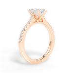 Danielle Emerald Cut Lab Grown Diamond 18Kt Rose Gold Engagement Ring - View 2