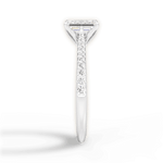 Danielle Emerald Cut Lab Grown Diamond 14Kt White Gold Engagement Ring - View 2