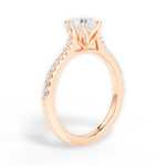 Danielle Heart Cut Lab Grown Diamond 18Kt Rose Gold Engagement Ring - View 3