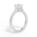 Danielle Heart Cut Lab Grown Diamond Platinum Engagement Ring - View 3