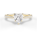 Danielle Heart Cut Lab Grown Diamond 18Kt Yellow Gold Engagement Ring