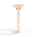 Danielle Marquise Cut Lab Grown Diamond 18Kt Rose Gold Engagement Ring - View 2