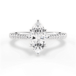 Danielle Marquise Cut Lab Grown Diamond 18Kt White Gold Engagement Ring