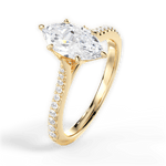 Danielle Marquise Cut Lab Grown Diamond 18Kt Yellow Gold Engagement Ring - View 4