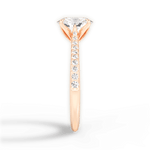 Danielle Oval Cut Lab Grown Diamond 18Kt Rose Gold Engagement Ring - View 4