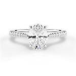 Danielle Oval Cut Lab Grown Diamond 18Kt White Gold Engagement Ring