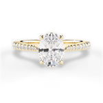 Danielle Oval Cut Lab Grown Diamond 18Kt Yellow Gold Engagement Ring