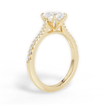 Danielle Oval Cut Lab Grown Diamond 18Kt Yellow Gold Engagement Ring - View 3