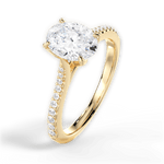 Danielle Oval Cut Lab Grown Diamond 18Kt Yellow Gold Engagement Ring - View 4