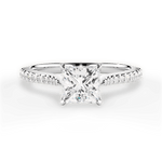 Danielle Princess Cut Lab Grown Diamond Platinum Engagement Ring