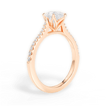 Danielle Pear Cut Lab Grown Diamond 18Kt Rose Gold Engagement Ring - View 2