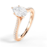 Danielle Pear Cut Lab Grown Diamond 18Kt Rose Gold Engagement Ring - View 3