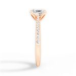 Danielle Radiant Cut Lab Grown Diamond 18Kt Rose Gold Engagement Ring - View 3
