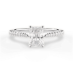 Danielle Radiant Cut Lab Grown Diamond Platinum Engagement Ring