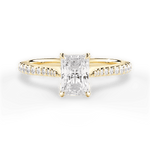 Danielle Radiant Cut Lab Grown Diamond 18Kt Yellow Gold Engagement Ring