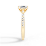 Danielle Radiant Cut Lab Grown Diamond 18Kt Yellow Gold Engagement Ring - View 4