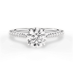 Danielle Round Cut Lab Grown Diamond Platinum Engagement Ring