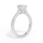 Danielle Round Cut Lab Grown Diamond Platinum Engagement Ring - View 2